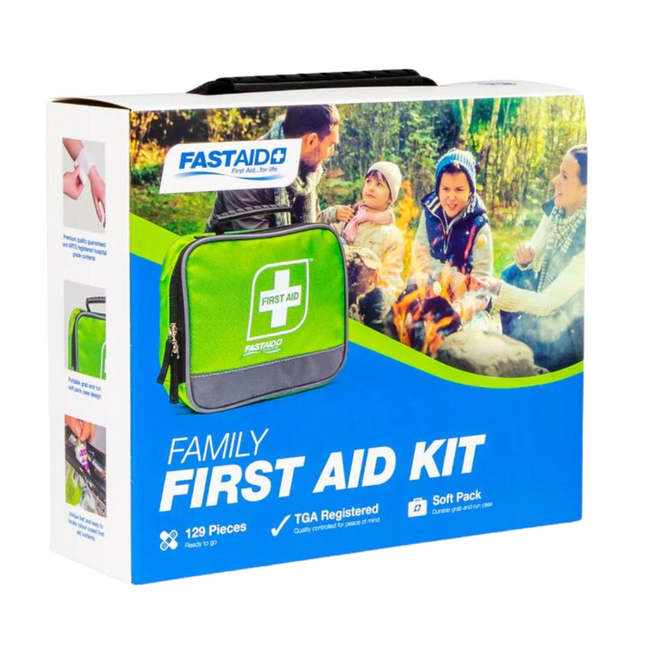 Portable family first aid kit