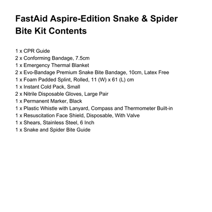 spider and snake bite kit