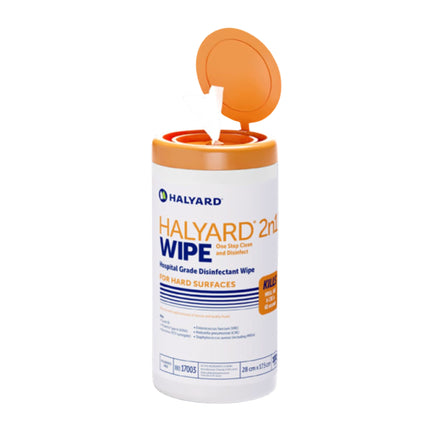 Halyard 2-in-1 Hospital-Grade Disinfectant Wipes