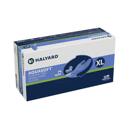 Halyard Aquasoft Powder-Free Nitrile Exam Gloves XL - 250pc