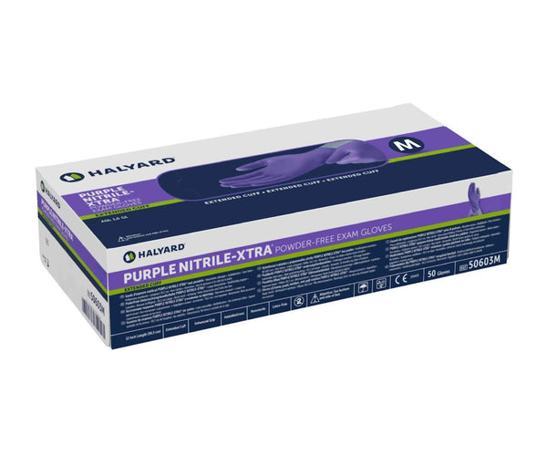 Halyard Purple Nitrile XTRA Long Cuff Exam Gloves – Aussie Pharma