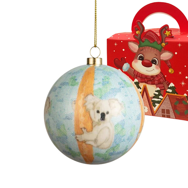 Koh Living Aboriginal Design Bauble - Dreamtime Guardian - including Gift Box