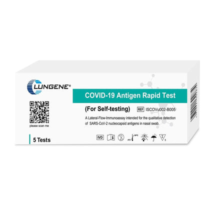 clungene covid self test box of 5