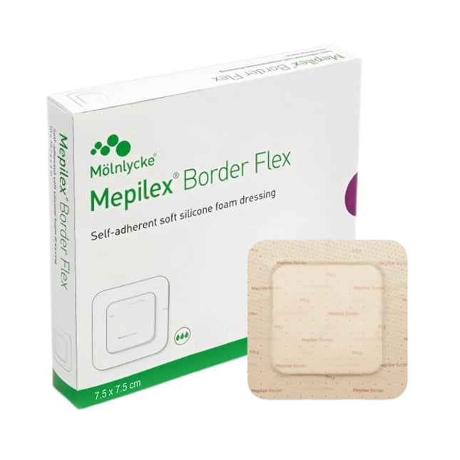 Mepilex Border Flex foam dressing 7.5 x 7.5cm Box of 10