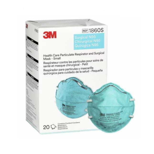 3M™ N95 1860 and 1850S Cupped Particulate Respirator & Surgical Mask - Box of 20