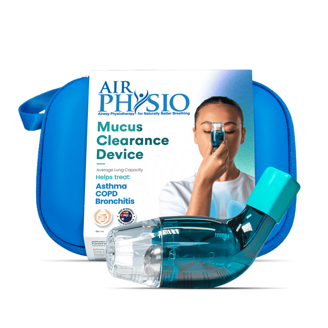 Air Physio breathing device for mucus clearance