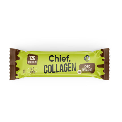 Chief Collagen Protein Bar Choc Pistachio single pack 45g