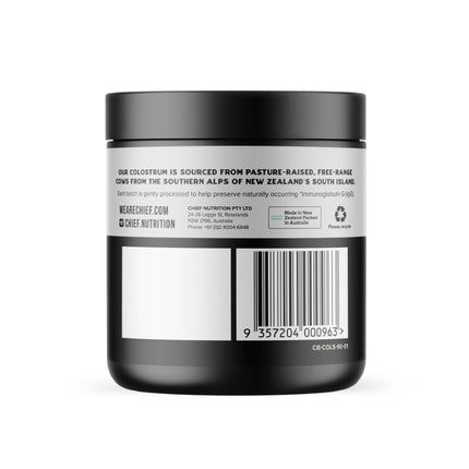 Chief Grass-Fed Colostrum Powder origin information