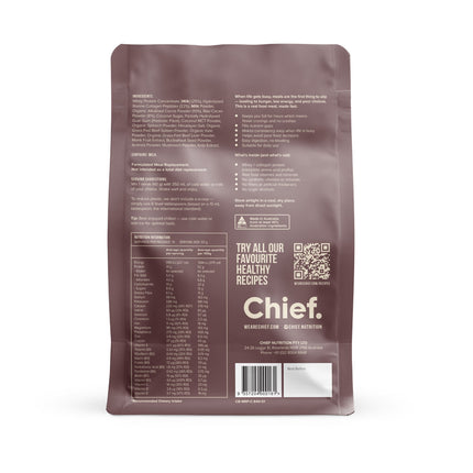 Chief Meal Shake 840g pouch back view