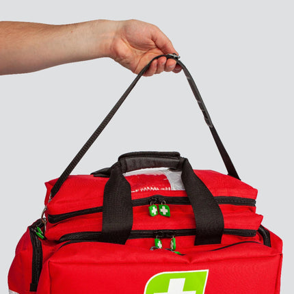 astAid R4 Constructa Medic™ First Aid Kit red bag shoulder strap