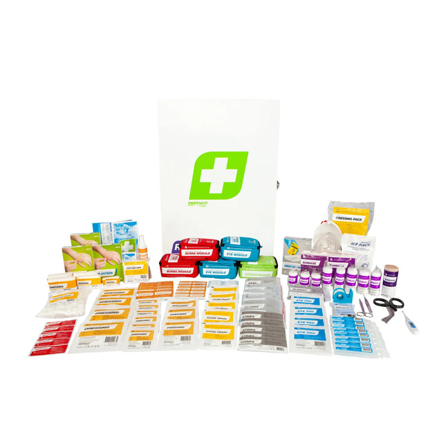 FastAid R4 Industra Medic™ Metal Cabinet First Aid Kit content