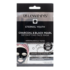 Dr Lewinn's Charcoal & Black Pearl Detoxifying Sheet Face Mask 1 single use mask