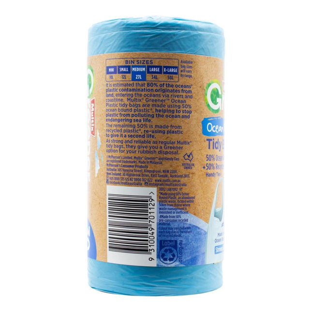 Medium tidy bags 27L back packaging description