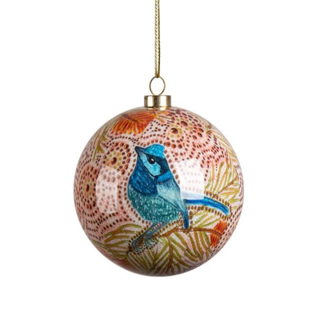 Blue Wren Bauble