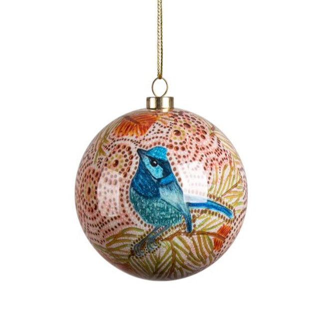 🎁 Koh Living Aboriginal Design Bauble - Blue Wren (100% off)