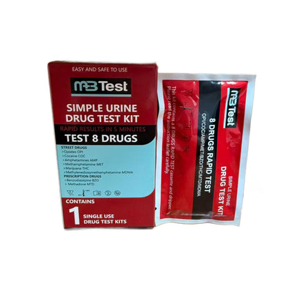 MBTest Multi-Drug 8 Drugs Rapid Test Panel (Urine) – SCD-08 front of box and inside packaging