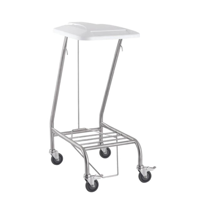 Single Linen Stainless Steel Skip With Lid