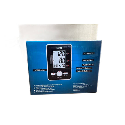 RA8 Automatic Arm Blood Pressure Monitor - back box