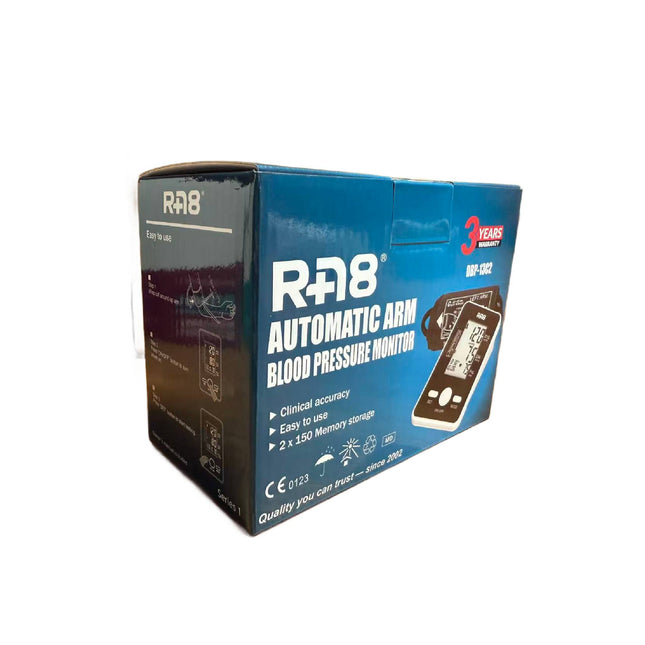 RA8 Automatic Arm Blood Pressure Monitor front side box