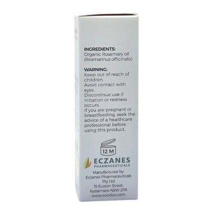 Soodox Organic Rosemary Oil ingredients