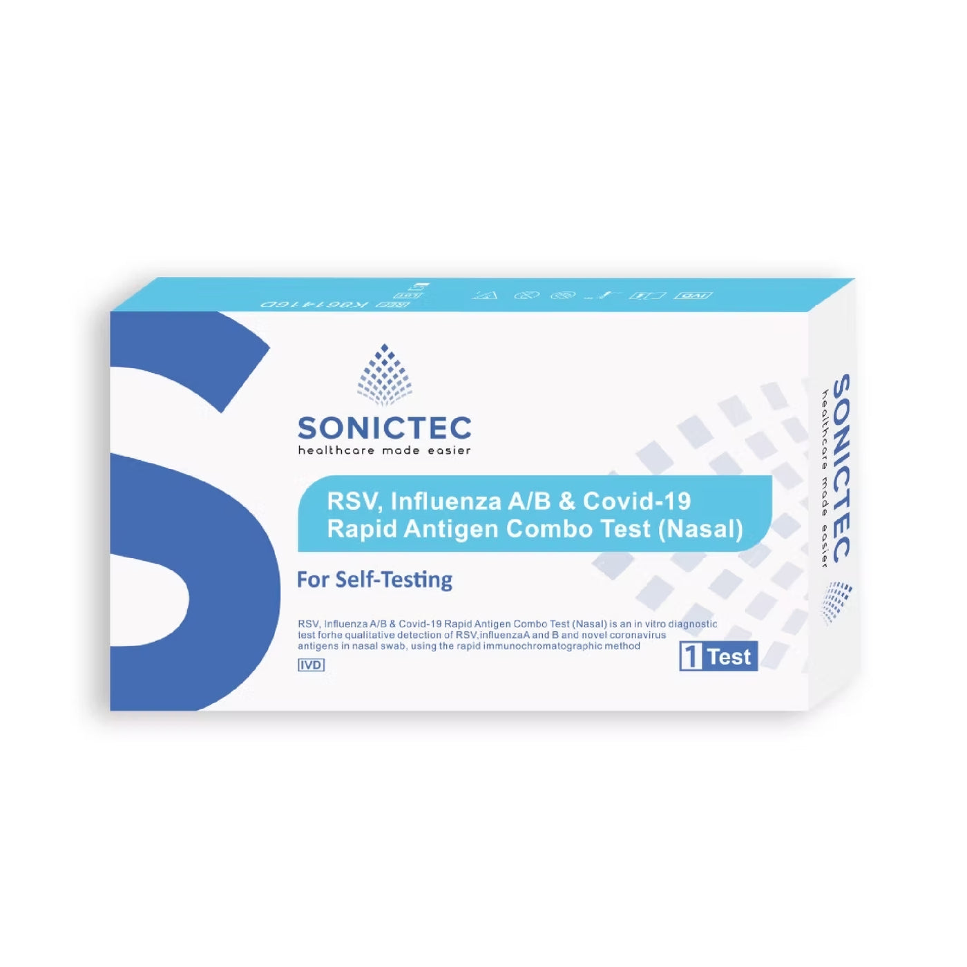 Sonictec RSV, Influenza A/B & COVID-19 Rapid Antigen Combo Test (Swab ...
