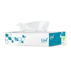 Livi Essentials Hypoallergenic 2 ply 100 sheets facial tissues