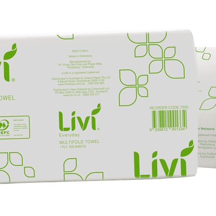 Multifold hand towel 1 ply