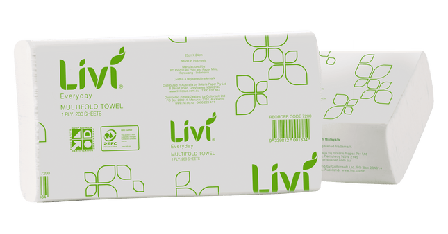 Multifold hand towel 1 ply