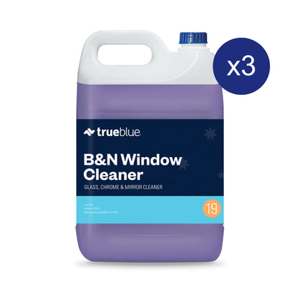 True Blue B&N window and glass cleaner 5L carton of 3 units