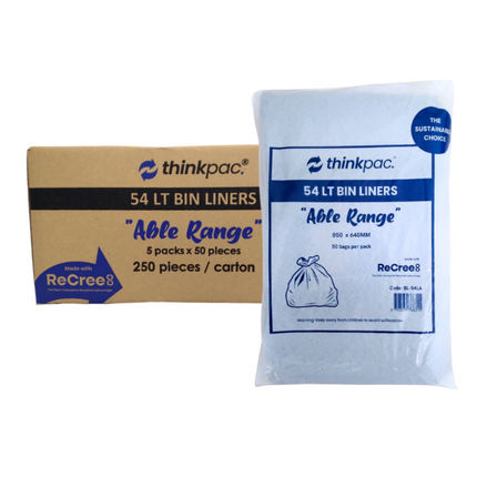 ThinkPac Able 54 L Black Bin Liner