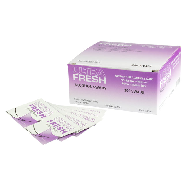 Ultra Fresh Hygiene Swabs - box of 200 swabs