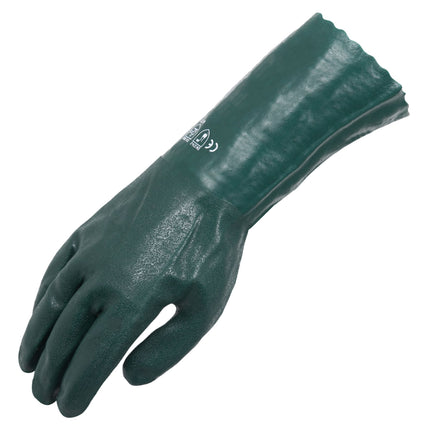 heavy-duty PVC double dip chemical resistant gloves 35 cm single glove