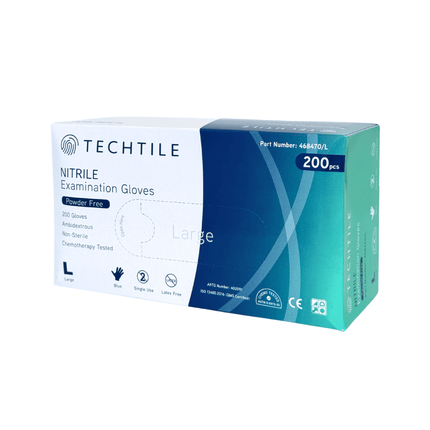 Ultra Health Techtile Powder-Free Nitrile Disposable Gloves size L