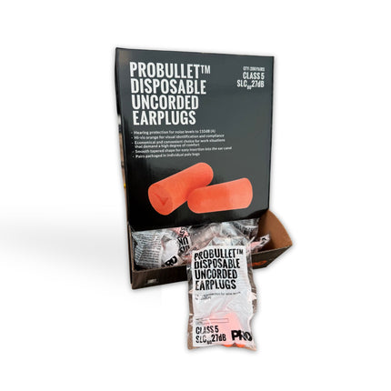 Pro Choice ProBullet Disposable Earplugs - Uncorded P class 5 individual wrap pair