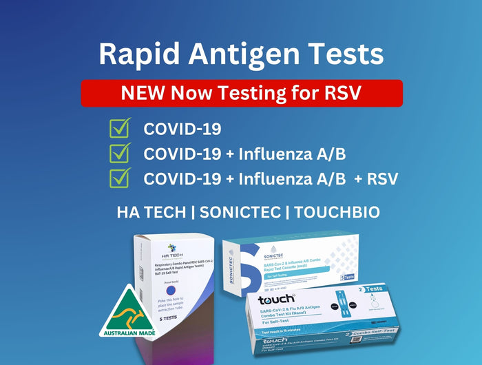 RATs for COVID, RSV and flu testing