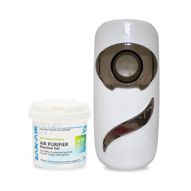 SAN-AIR air purification gel and grey diffuser