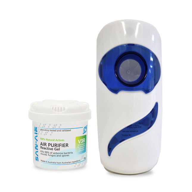 SAN-AIR air purification gel and blue diffuser