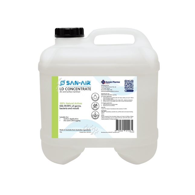 SAN-AIR LD Concentrate 15L surface and air sanitiser made with 100% natural actives