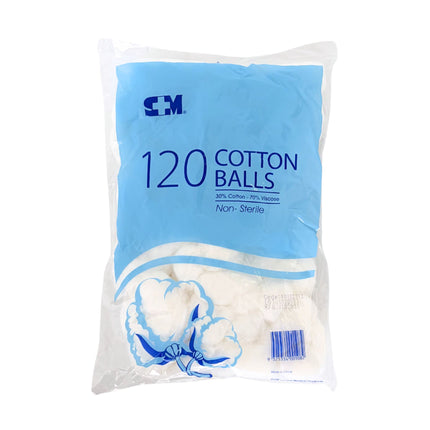 S+M® Cotton Balls 0.6g - Non-Sterile Pkt/120