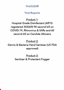 ViroCLEAR Test Report