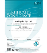 Equal Assurance Certificate of Confidence AirPhysio Cert