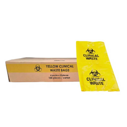 yellow clinical waste bag