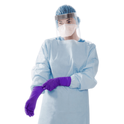purple long cuff gloves