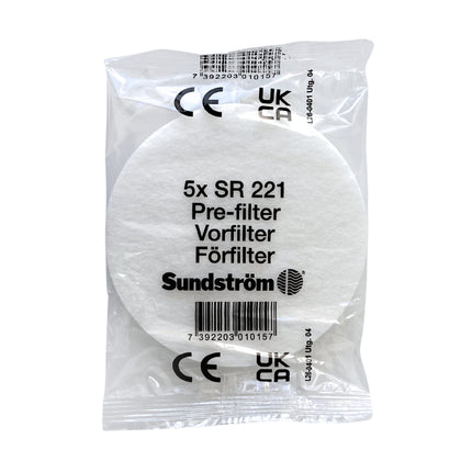Sundström SR 221 Pre-filter - Single Pack of 5