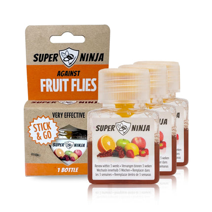 Super Ninja natural fruit fly trap 3 bottles