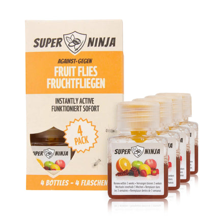 Super Ninja natural fruit fly trap 4 bottles