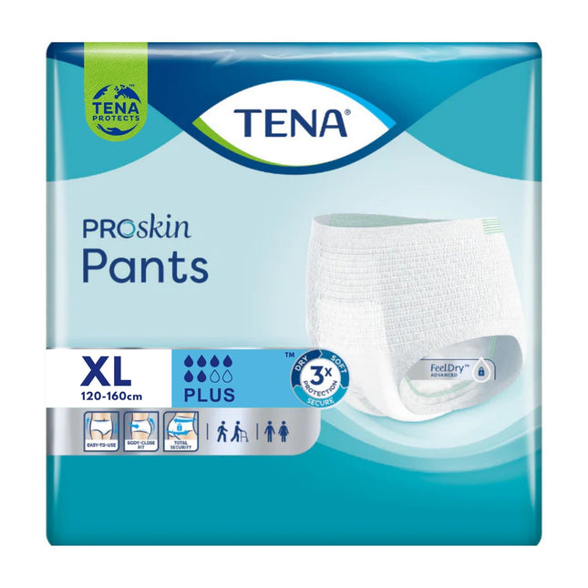 TENA Unisex ProSkin Pants for Adult Incontinence - 12 Pack Plus XL