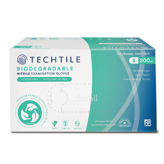 techtile nitrile biodegradable gloves