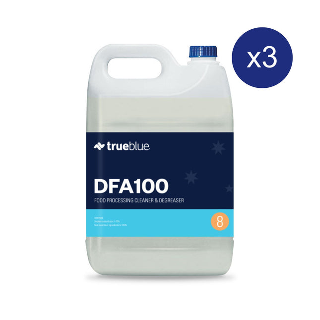 True Blue DFA100 Food Processing Cleaner and Degreaser 5L Carton of 3