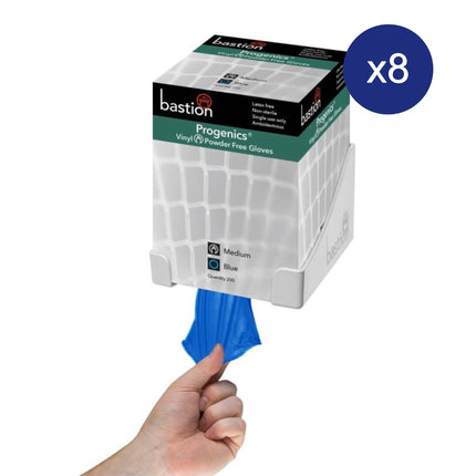 Bastion Progenics Powder-Free Vinyl Gloves carton of 8 boxes